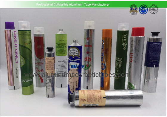 China El tubo de crema dental reutilizable de aluminio, 60ml 80ml vacia el tubo del cuidado de piel del apretón proveedor